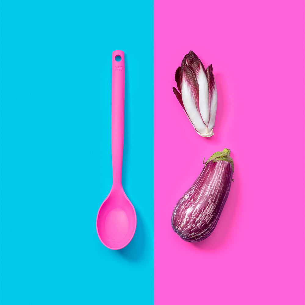 678201-tasty-2-in-1-silicone-spoon-w-measurements-cooking-utensil-35cm-pink