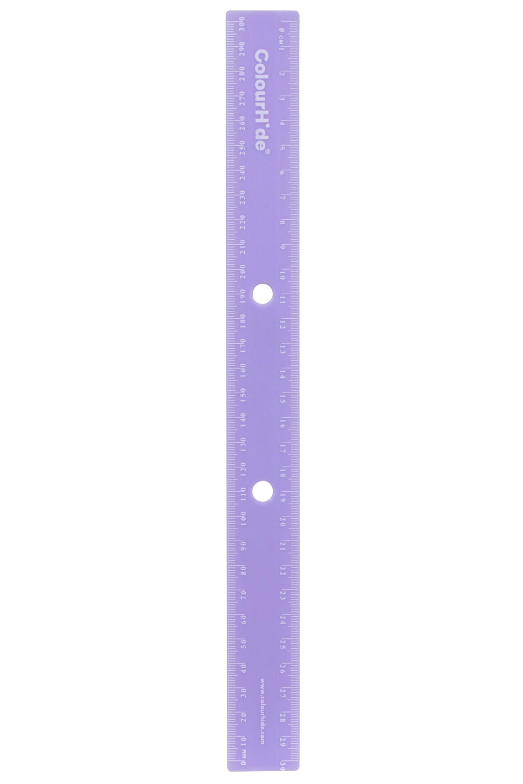 6pc Colourhide 30cm Bindermate Ruler For Ring Binder - Purple
