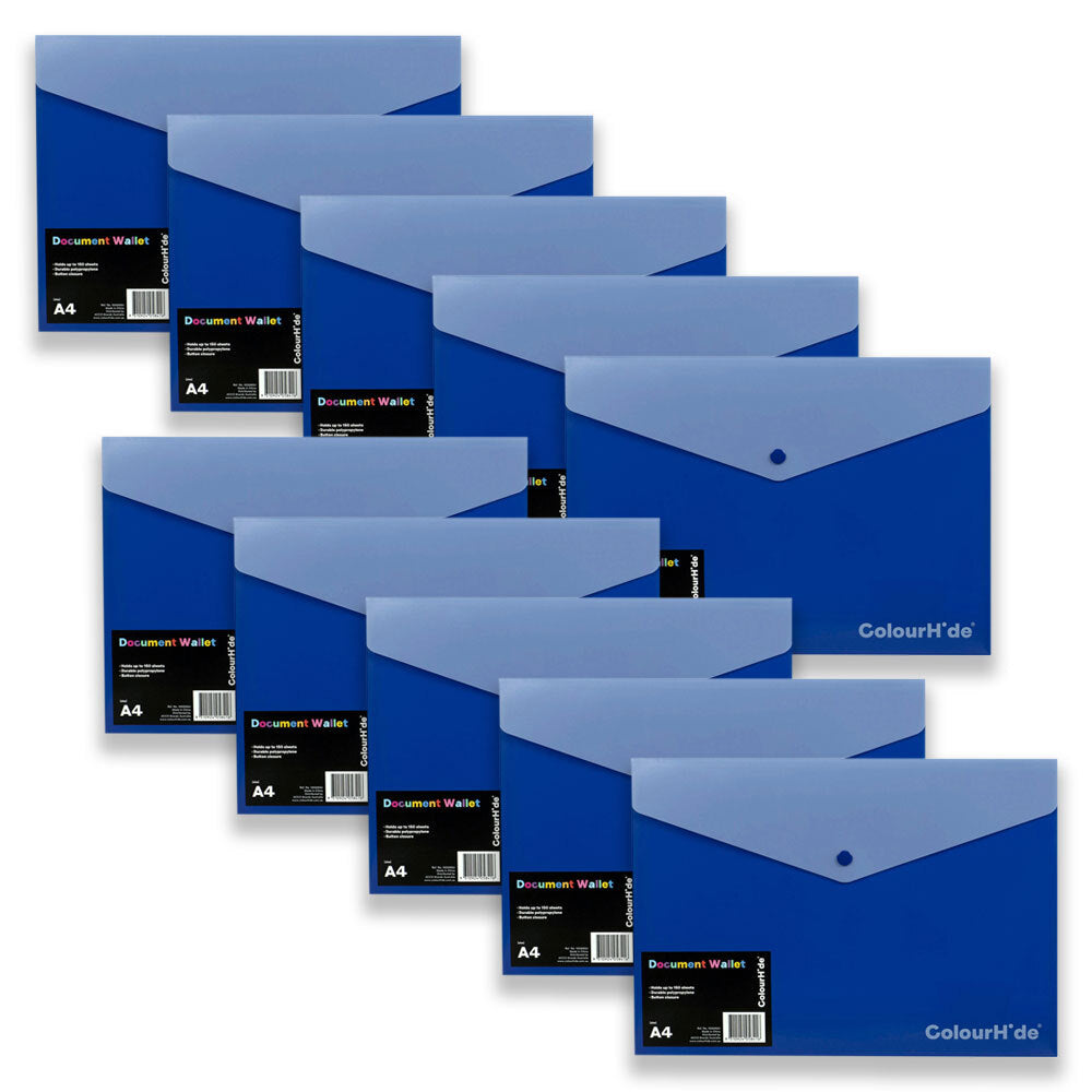 1002431j-10pc-colourhide-a4-document-wallet-envelope-rectangle-classic-blue