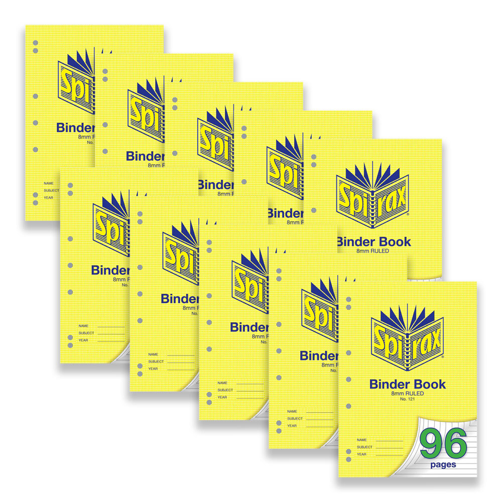 56121-10pc-spirax-121-binder-book-a4-8mm-ruled-96-pages-yellow