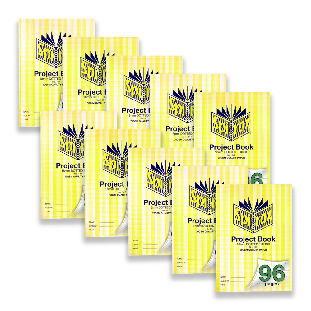 56147-10pc-spirax-147-project-book-a4-18mm-dotted-thirds-96-pages-yellow