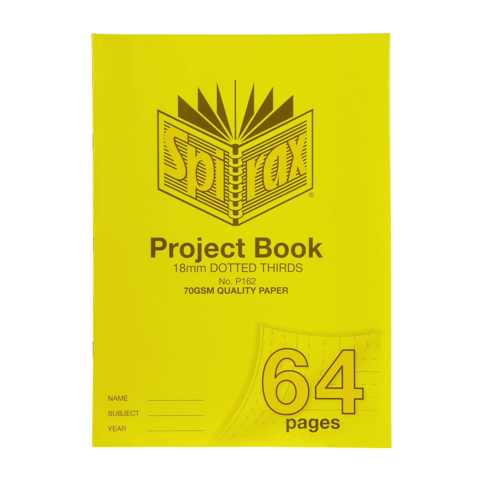 56162p-10pc-spirax-p162-project-book-large-18mm-dotted-thirds-96-pages-yellow