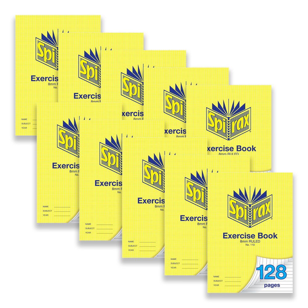 56110-10pc-spirax-110-exercise-book-a4-8mm-ruled-128-pages-yellow