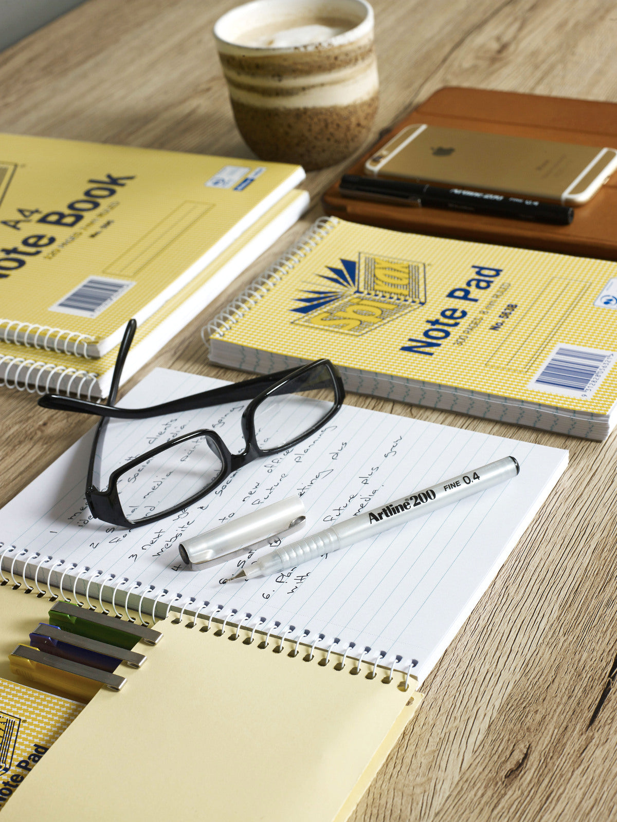 56058-10pc-spirax-595-spiral-writing-notebook-a4-stationery-120-pages-yellow