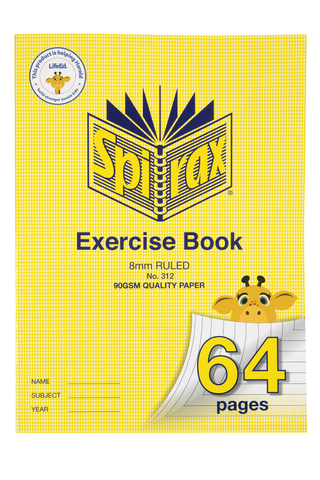 56312-10pc-spirax-312-super-size-exercise-book-8mm-qld-ruled-64-pages-yellow