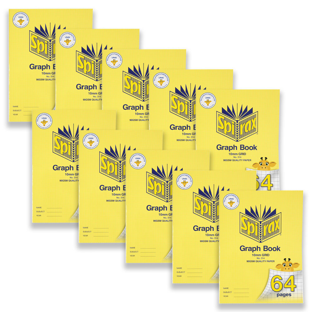 56314-10pc-spirax-314-super-size-exercise-book-10mm-qld-ruled-64-pages-yellow
