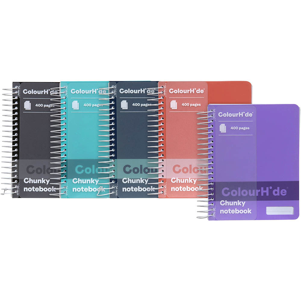 1716599m-5pc-colourhide-chunky-writing-notebook-400-pages-assorted