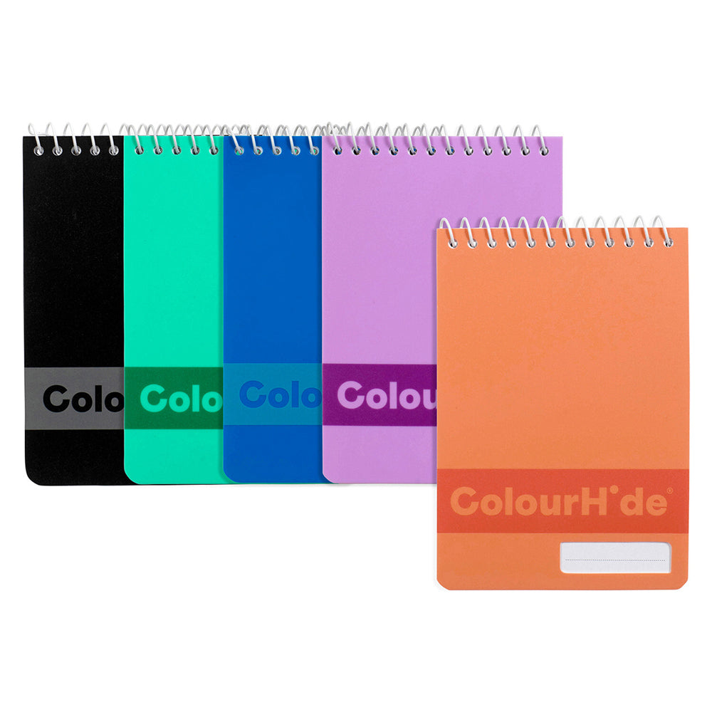 1715499m-4pc-colourhide-pp-pocket-notebook-96-pages-assorted