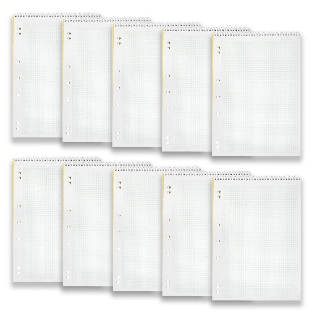 55237-10pc-spirax-585-graph-book-a4-5mm-squares-30-pages-yellow