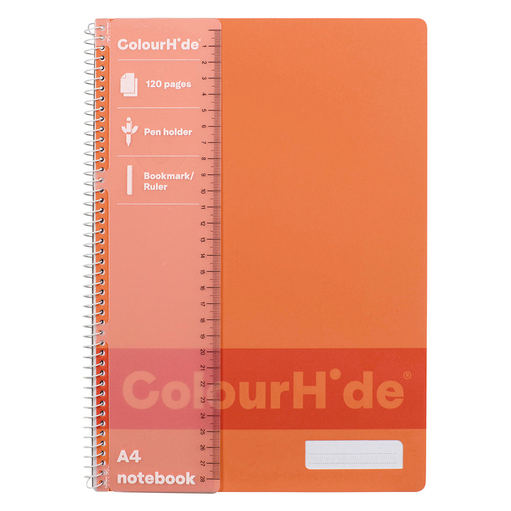 1719418m-colourhide-pp-writing-notebook-w-ruler-a4-120-pages-tangerine