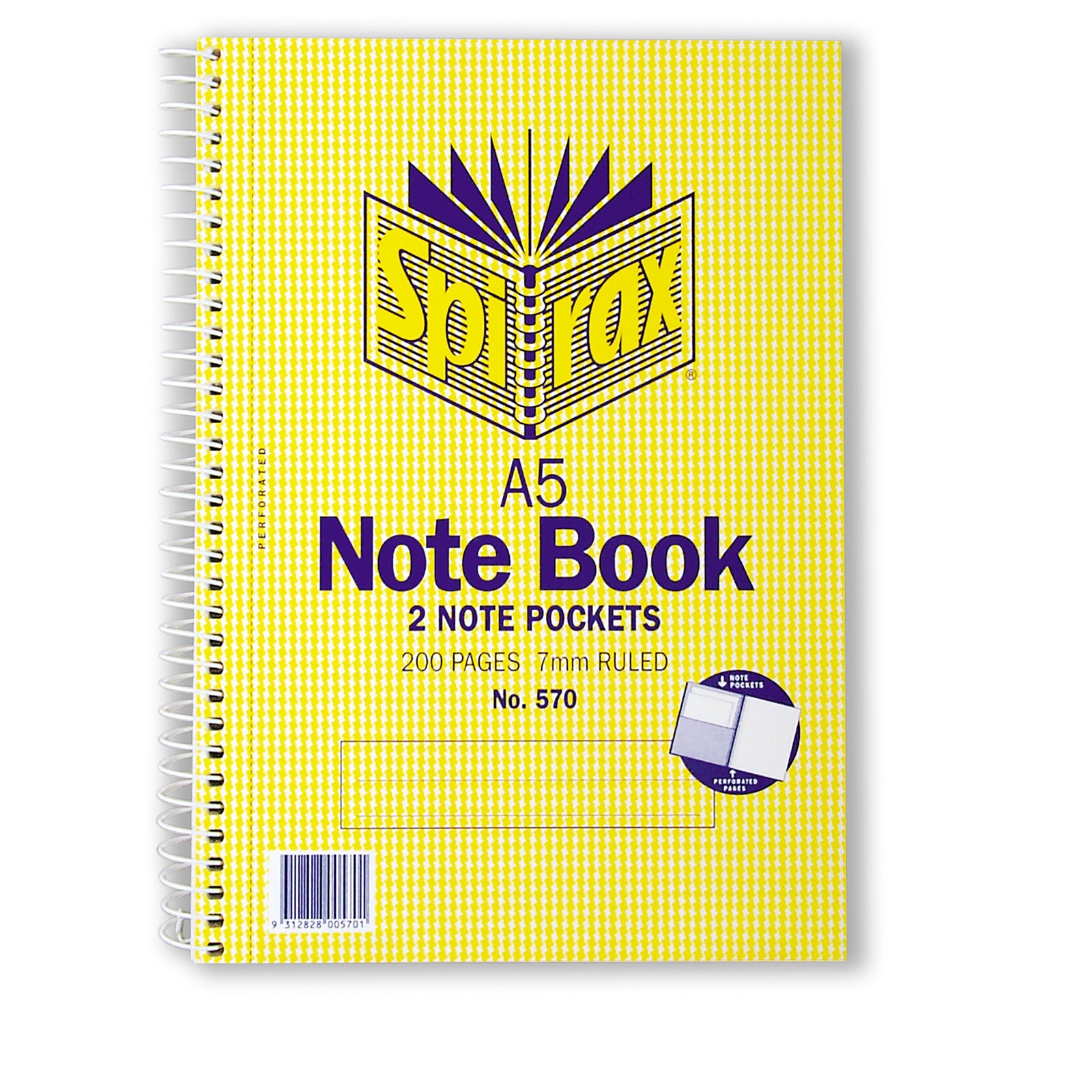 56570-5pc-spirax-570-pocket-notebook-a5-7mm-ruled-200-pages-yellow