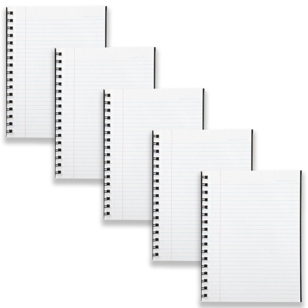56511bk-5pc-spirax-511-hard-cover-notebook-twin-wire-200-pages-black