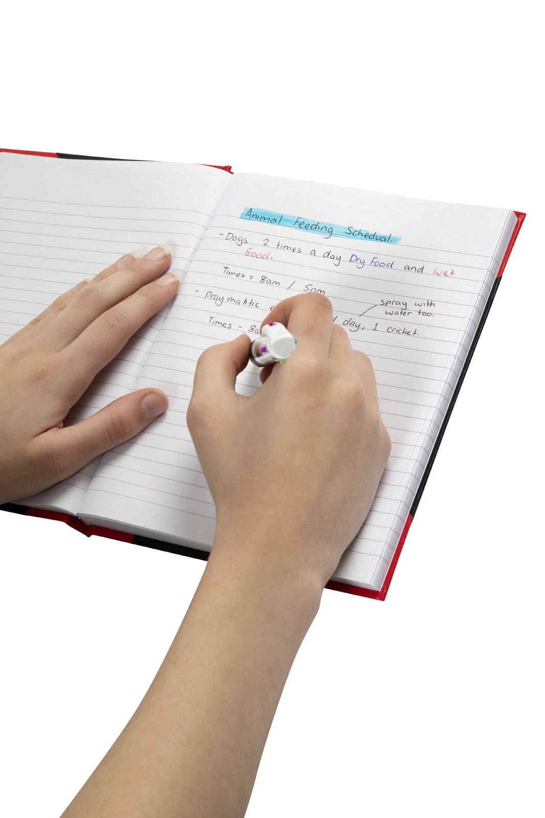 56523-5pc-spirax-case-bound-a5-notebook-hard-cover-200-pages-black-red