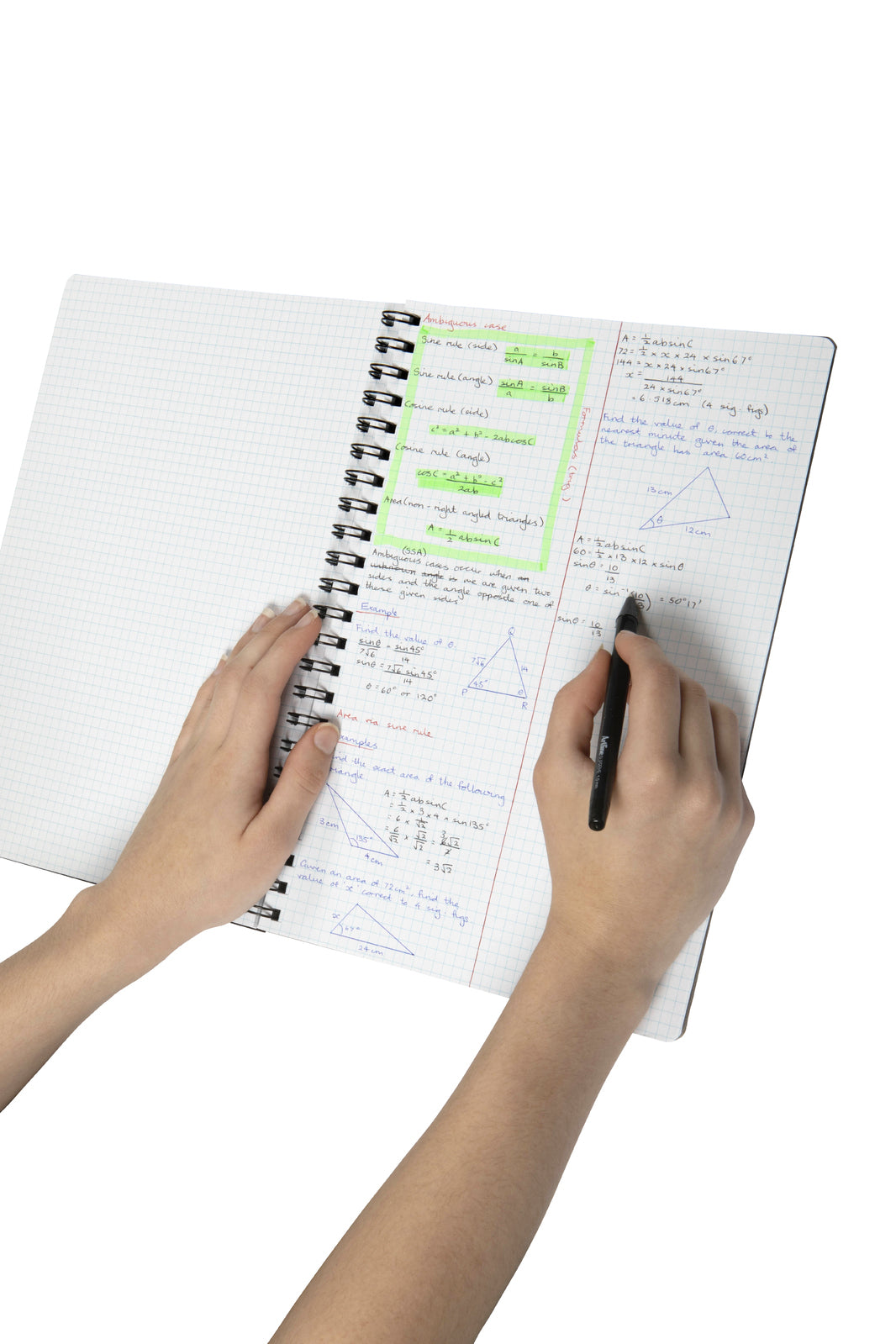 5659500-5pc-spirax-p595g-a4-spiral-grid-book-writing-notebook-200-pages-black