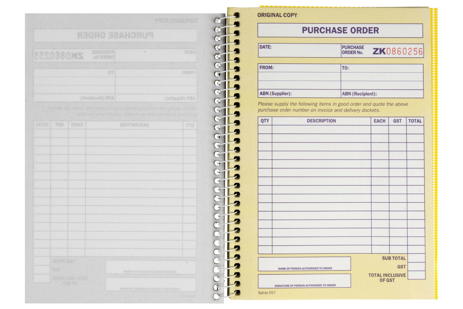 40899-10pc-spirax-557-order-book-spiral-writing-notebook-50-pages