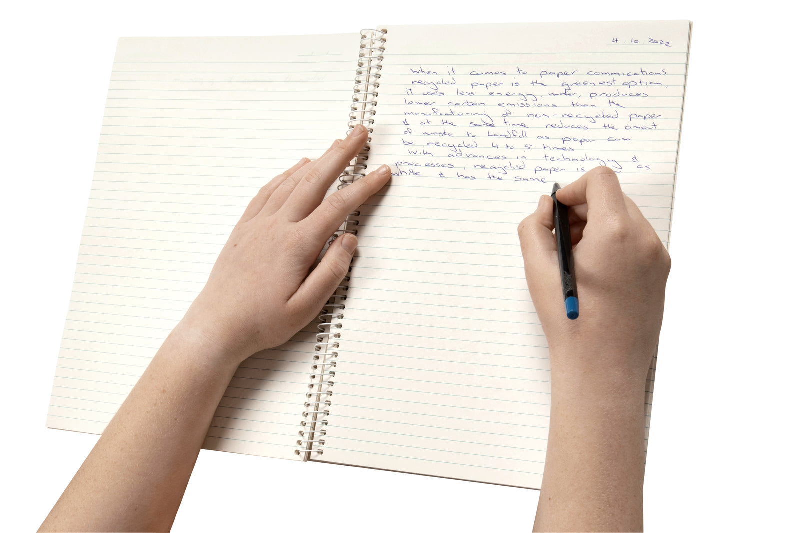 56801-5pc-spirax-811-recycled-a4-spiral-writing-notebook-240-pages