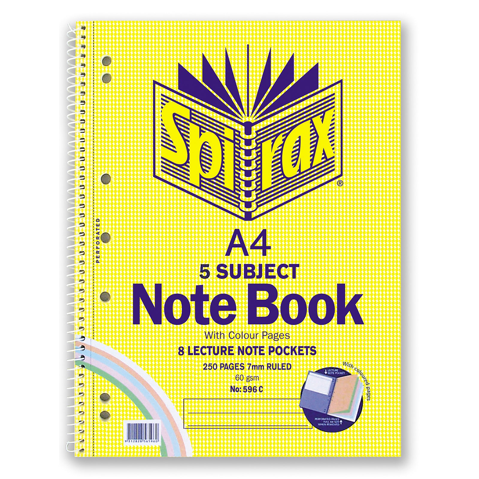 56596c-5pc-spirax-596c-5-subject-coloured-a4-notebook-250-pages