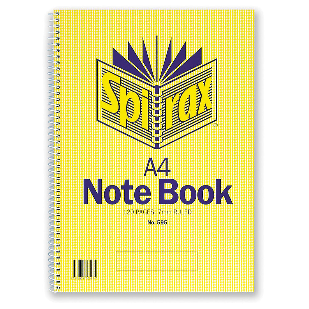 560585-5pc-spirax-595-spiral-a4-notebook-paper-stationery-120-pages