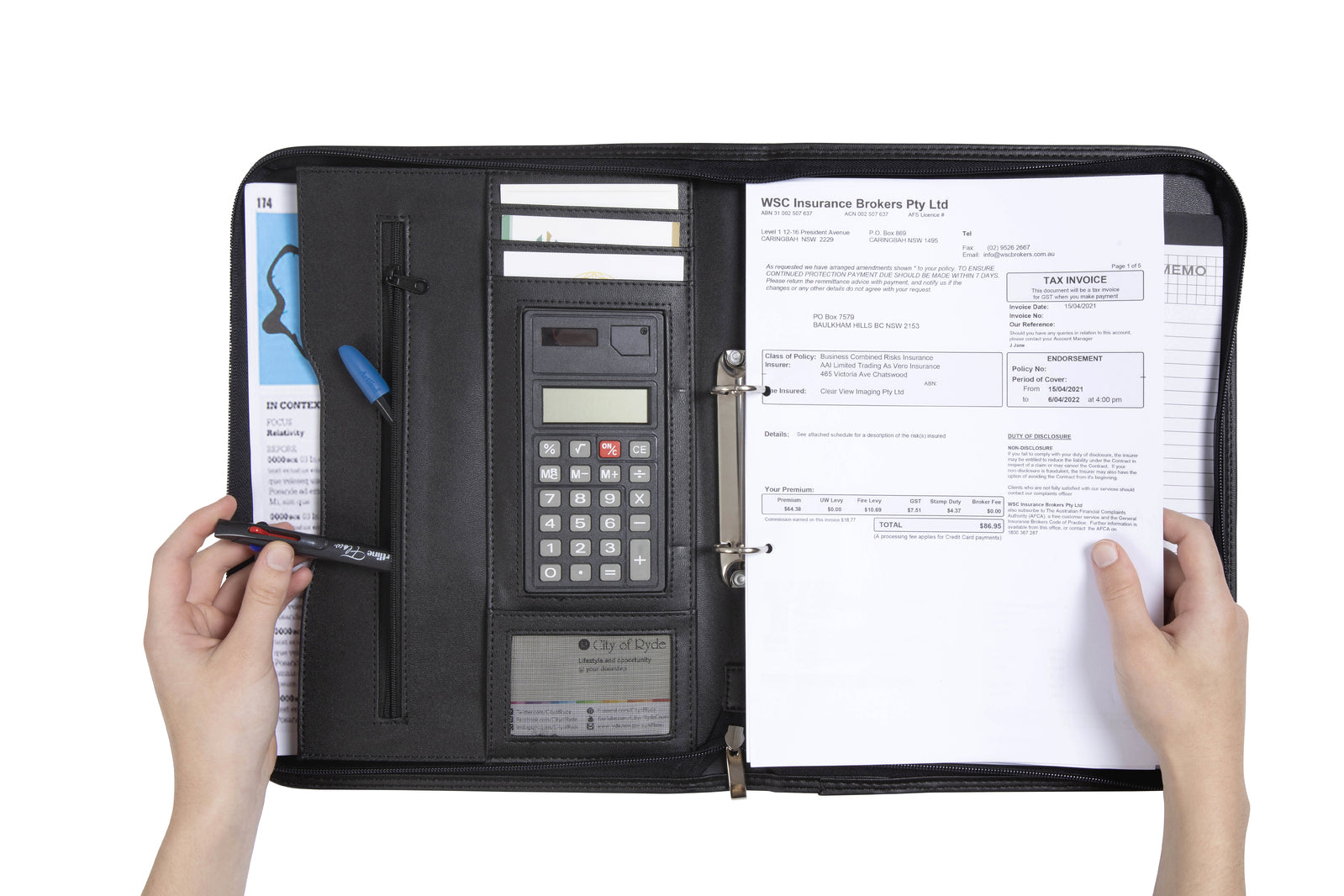 56908-spirax-a4-zippered-2-ring-compendium-personal-organiser-black