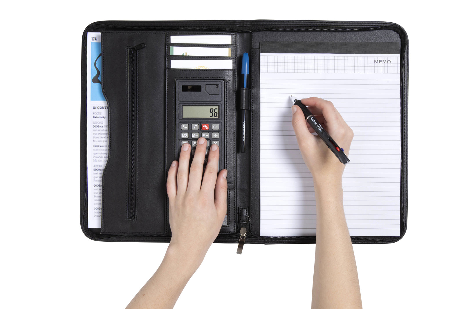 56914-spirax-34cm-slimline-zippered-a4-compendium-personal-organiser-black