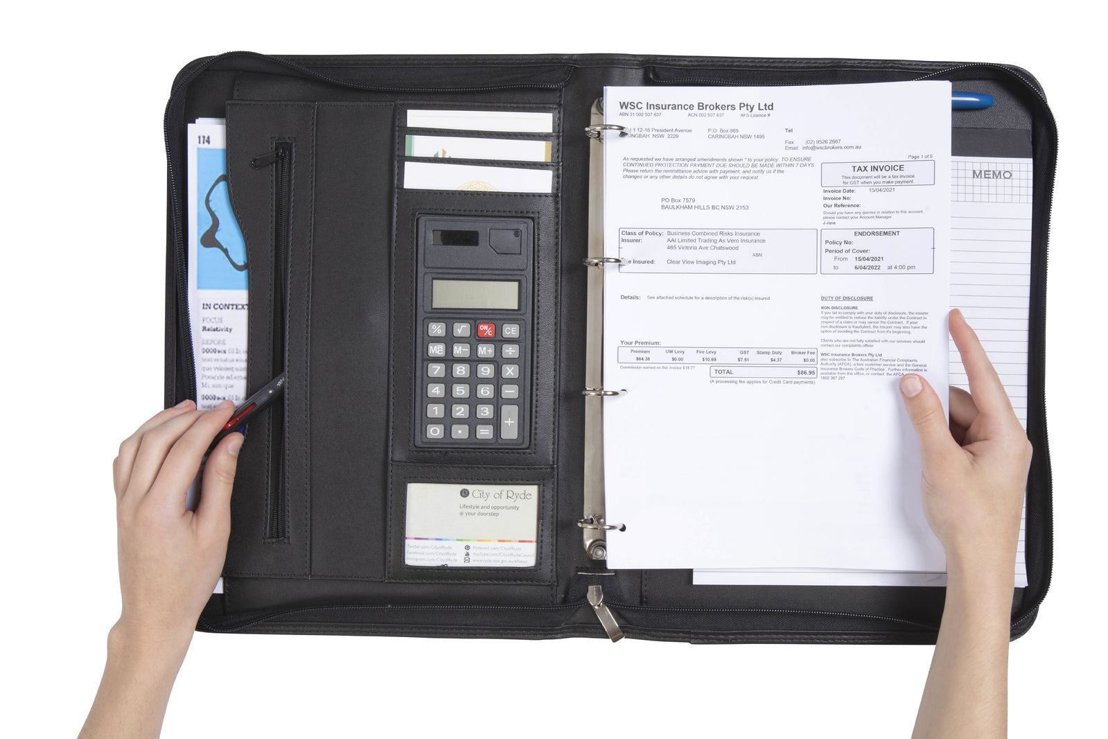 56915-spirax-4-ringbinder-zippered-a4-compendium-personal-organiser-black