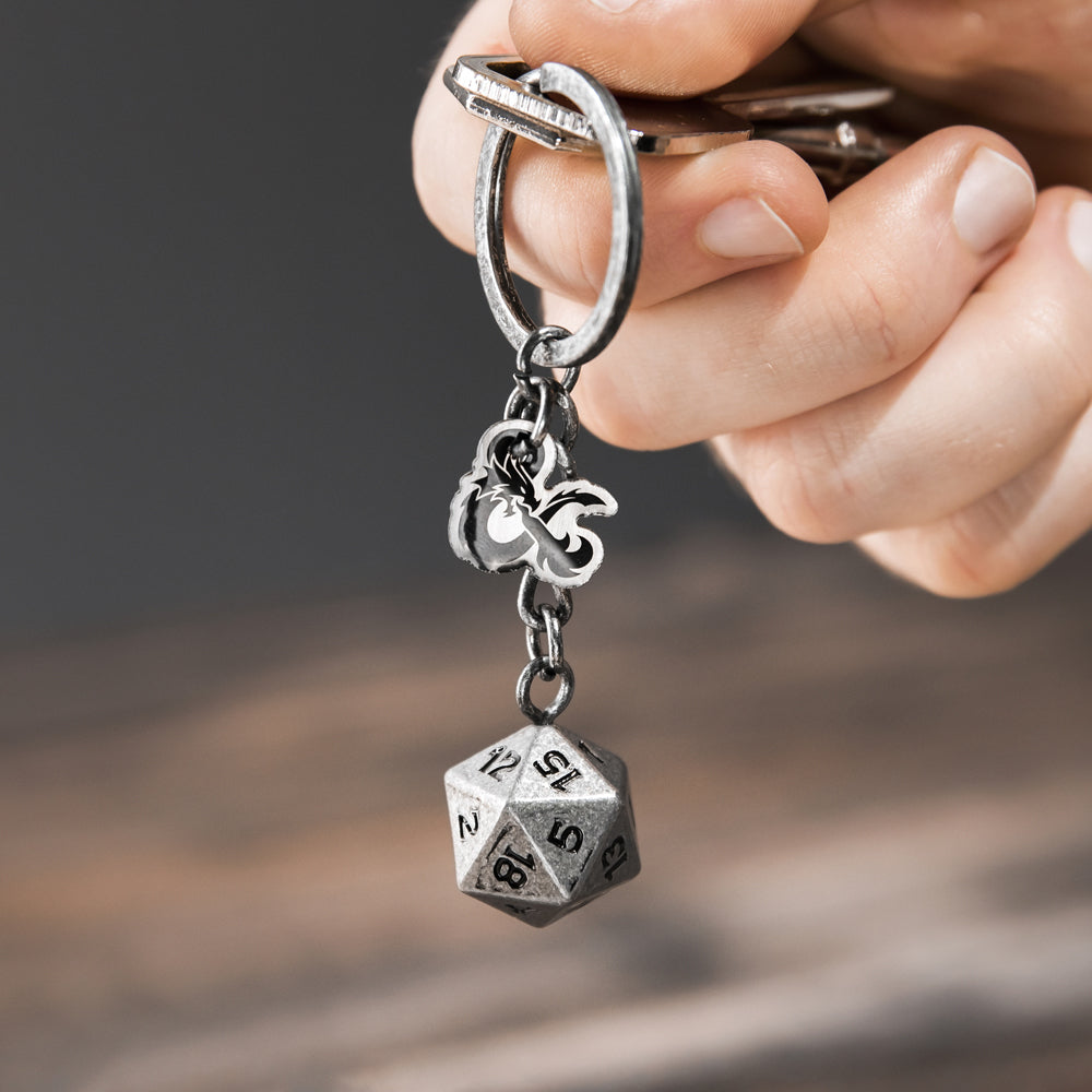 5055964742805-dungeons-dragons-d20-keyring-hanging-bag-charm-grey