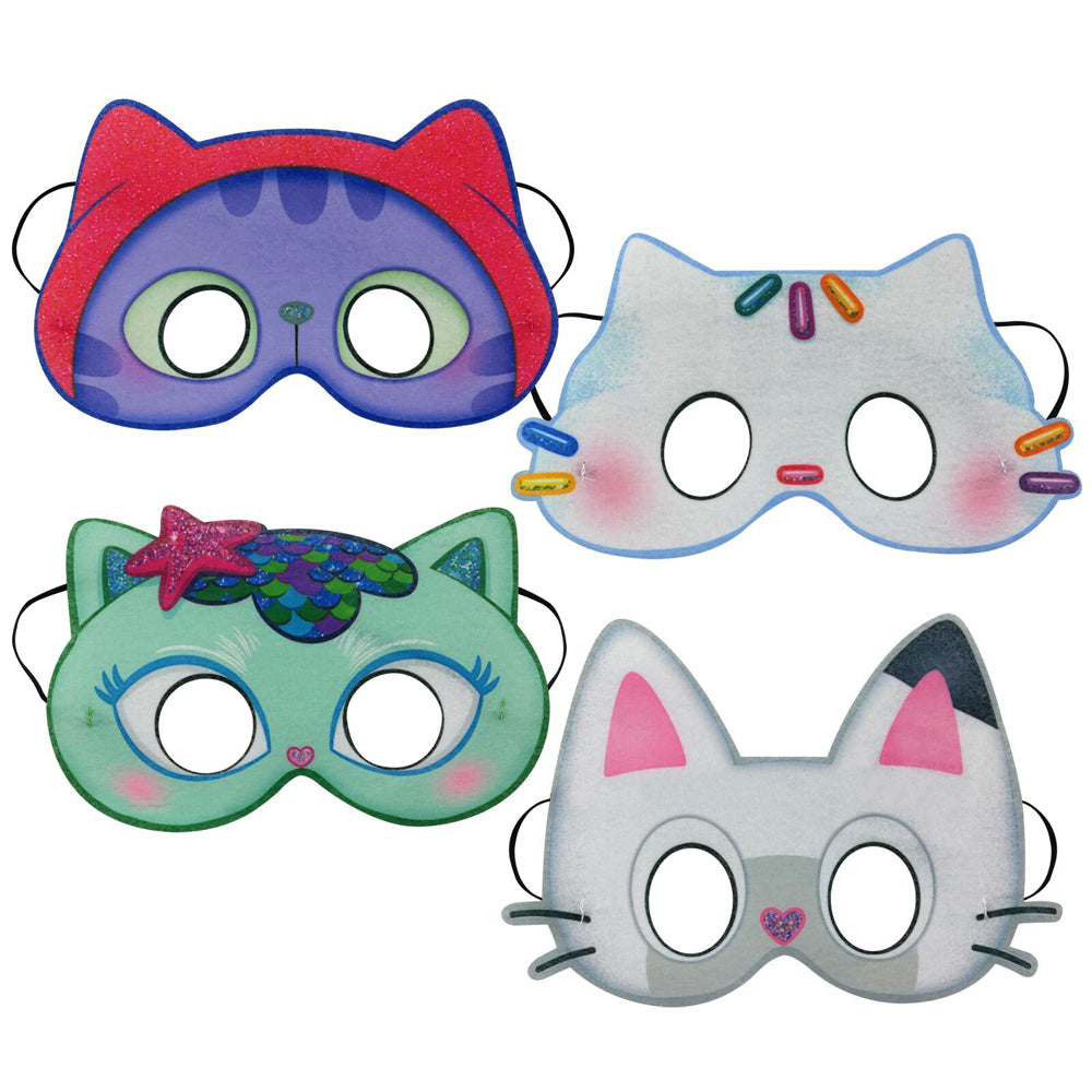 2000540-4pc-gabbys-dollhouse-size-3y-felt-mask-kids-costume-accessory-assorted