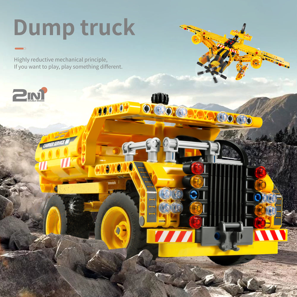 6802-361pc-im-master-2-in-1-dump-truck-to-aircraft-blocks-kids-toy-set-yellow-6