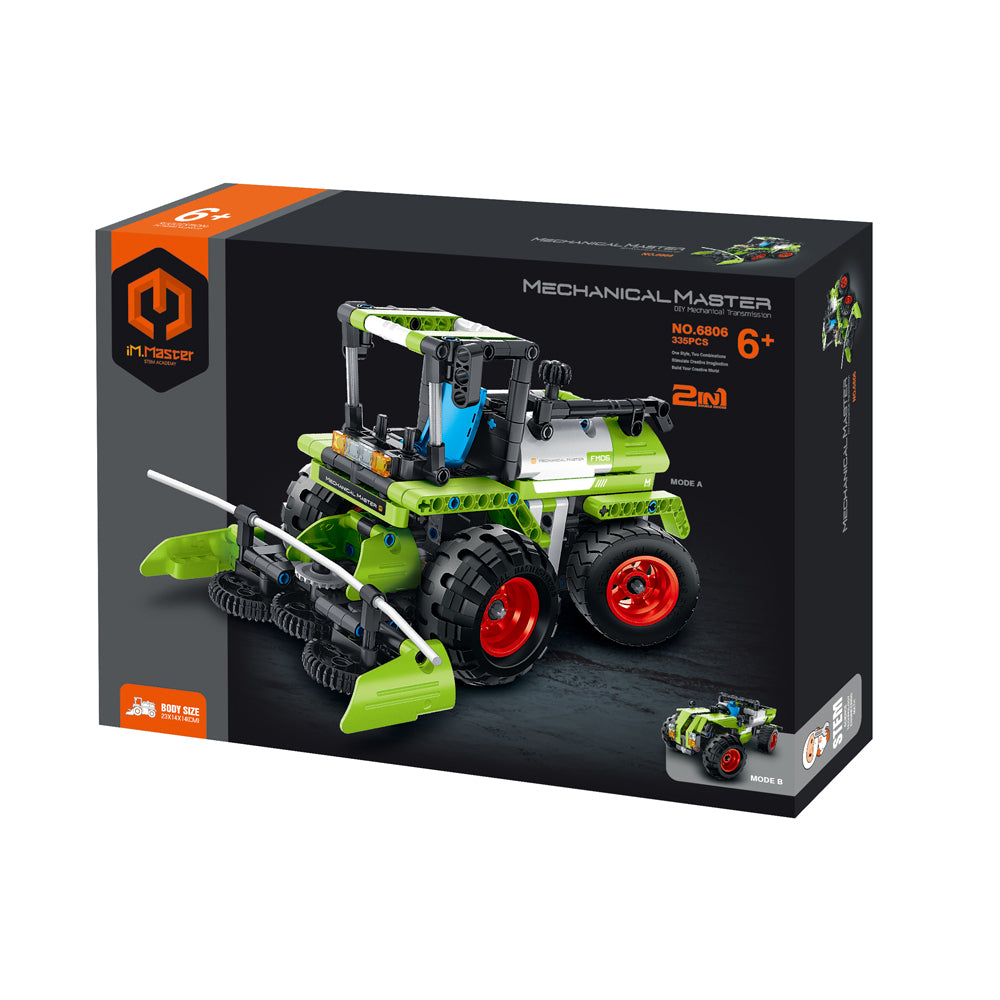 6806-336pc-im-master-2-in-1-harvester-to-tractor-blocks-kids-toy-set-green-6y