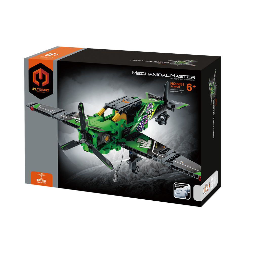 6831-313pc-im-master-single-wing-rescue-aircraft-blocks-kids-toy-set-green-6y