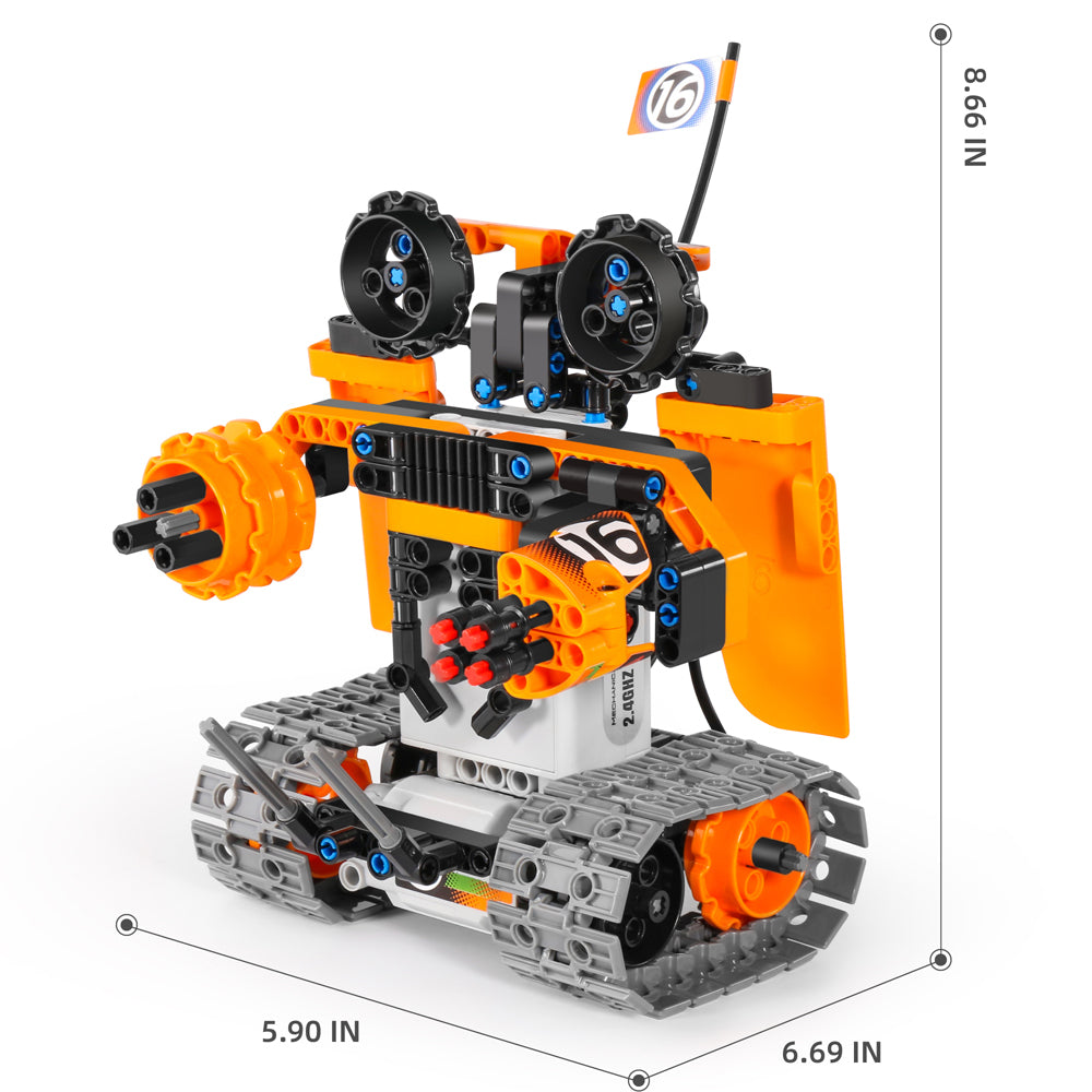 8016-392pc-im-master-3in1-rc-2-4g-stunt-car-building-blocks-kids-toy-orange-6y