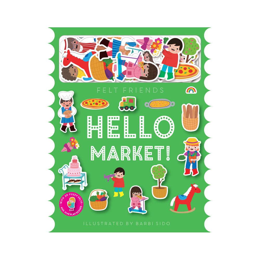 Really Decent Books Felt Friends Kids/Childrens Book- Hello Market 3Y+
