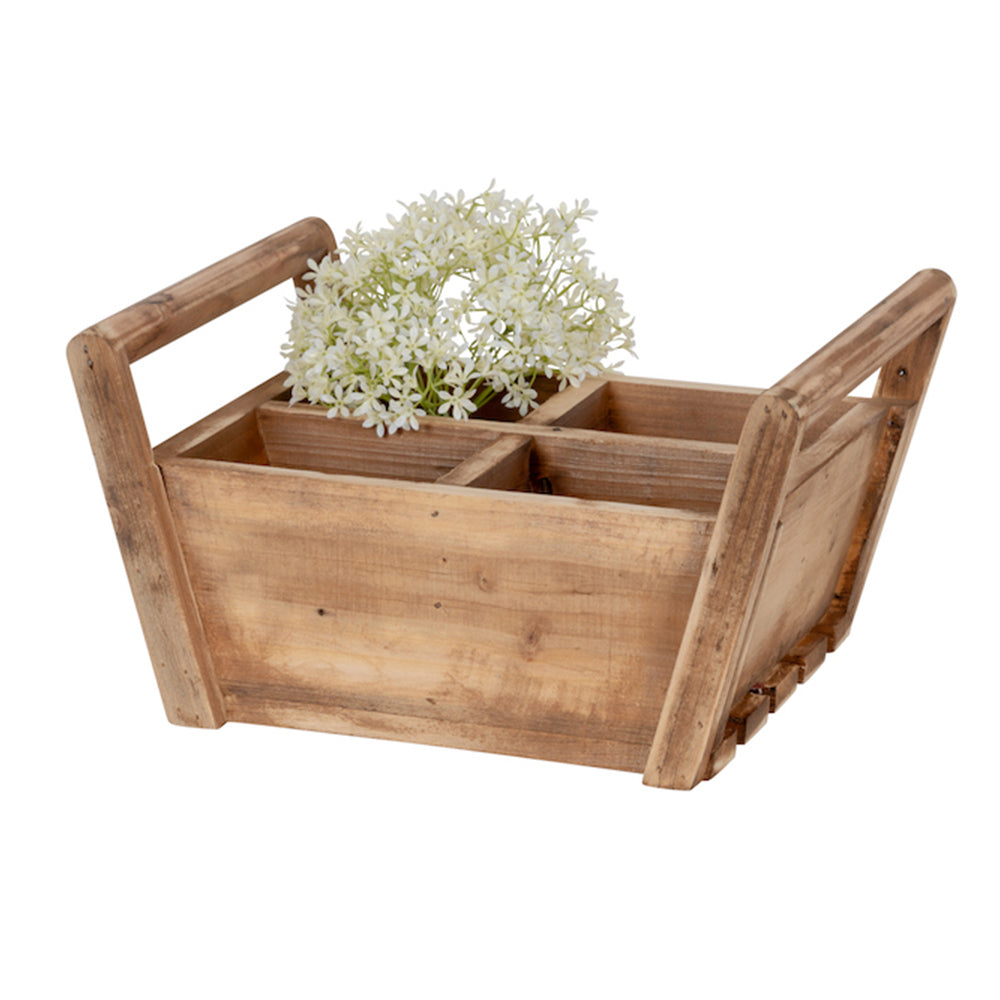 27085-timber-4-square-trug-home-garden-basket-plant-flower-holder-brown