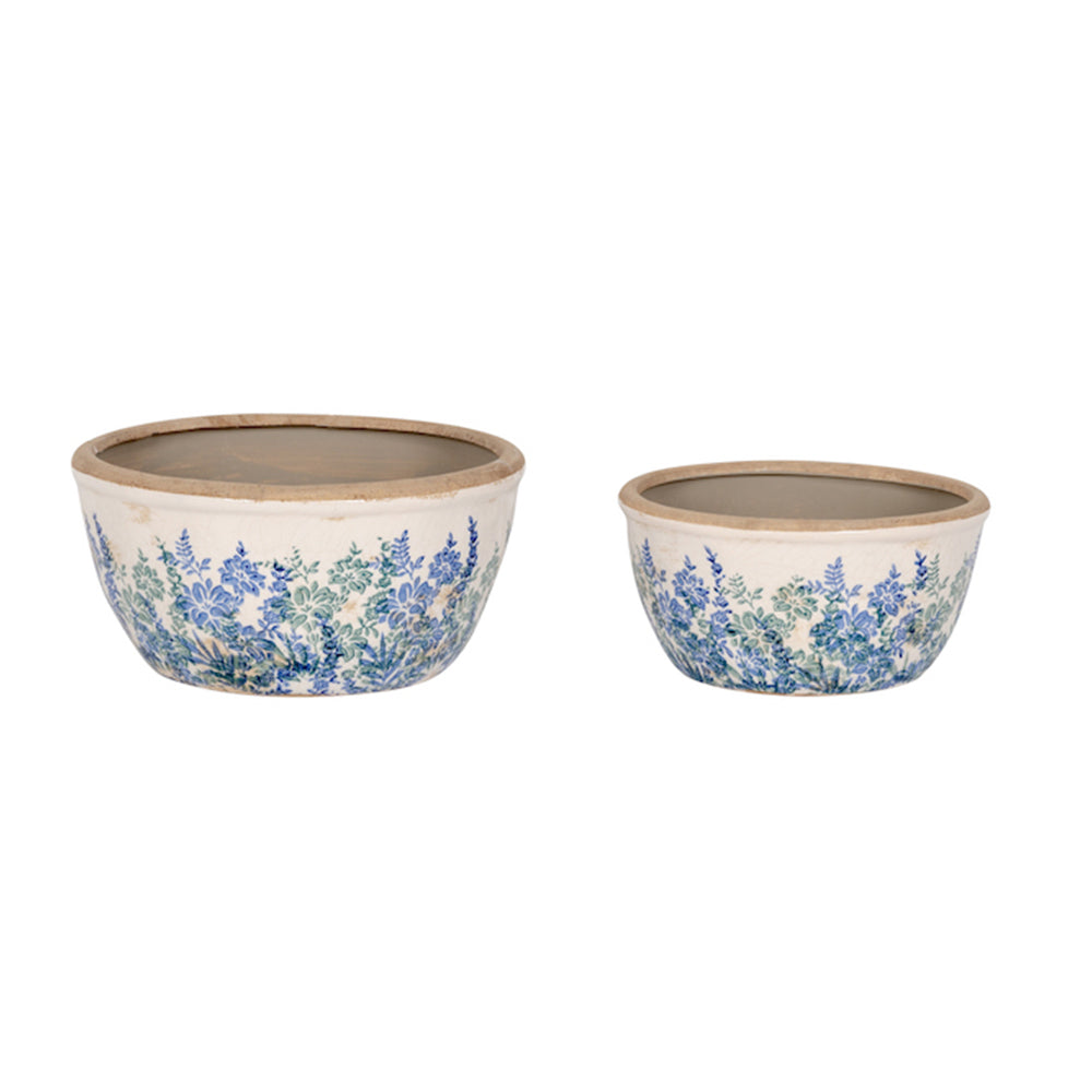 26989-2pc-ceramic-shallow-pot-home-garden-plant-container-lavender