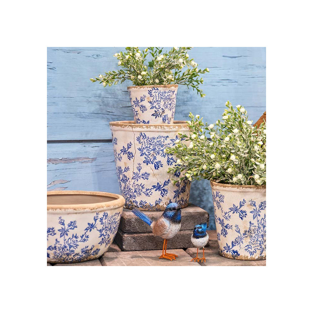26996-3pc-ceramic-tall-pot-home-garden-plant-flower-container-blue