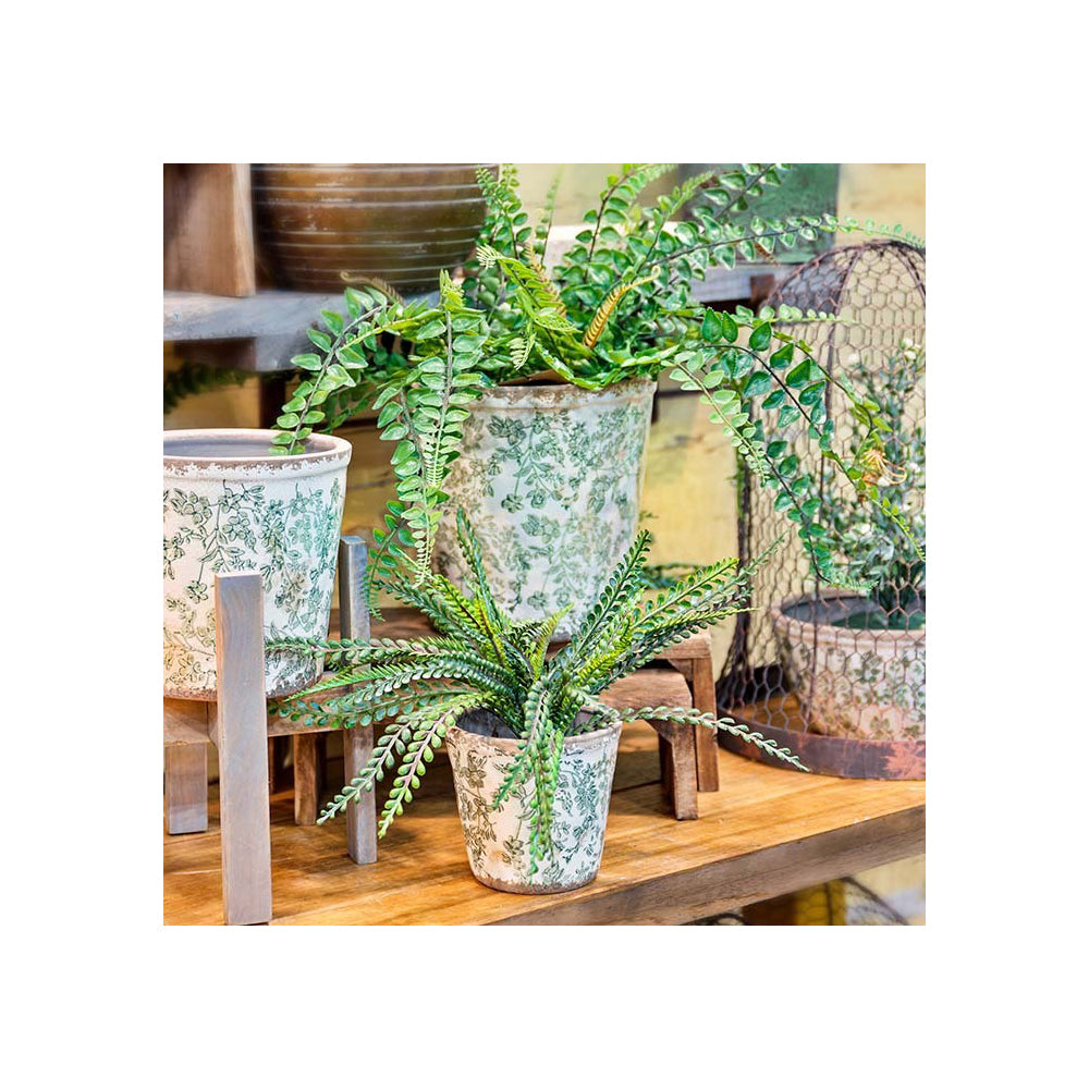 27016-3pc-ceramic-tall-pot-home-garden-plant-flower-container-green