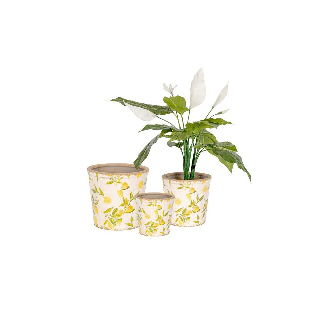 27030-3pc-ceramic-tall-pot-home-garden-plant-container-lemon