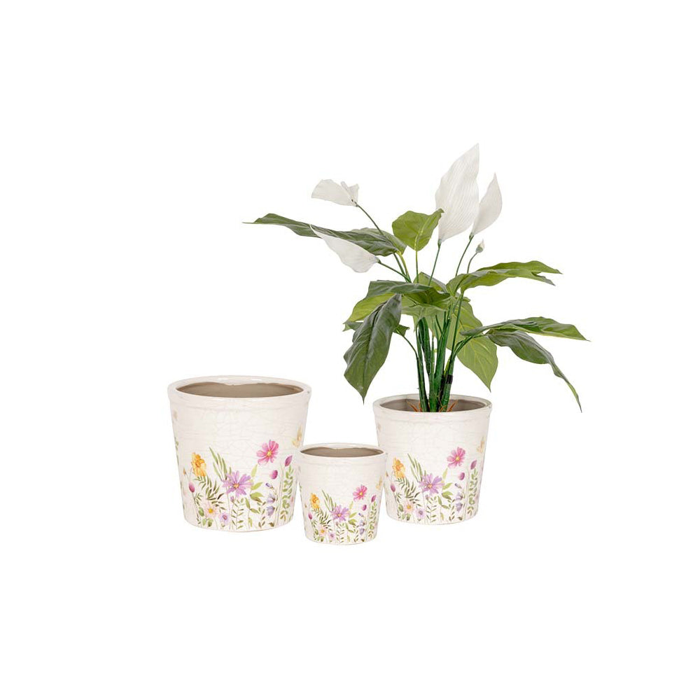 27054-3pc-ceramic-tall-pot-home-garden-plant-container-wildflower