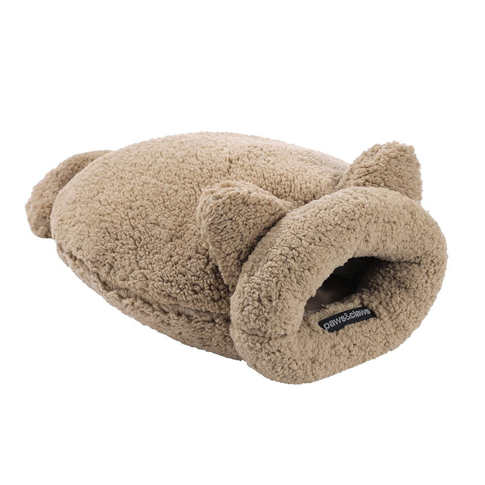 37734-paws-claws-50cm-sherpa-cat-snuggler-washable-camel