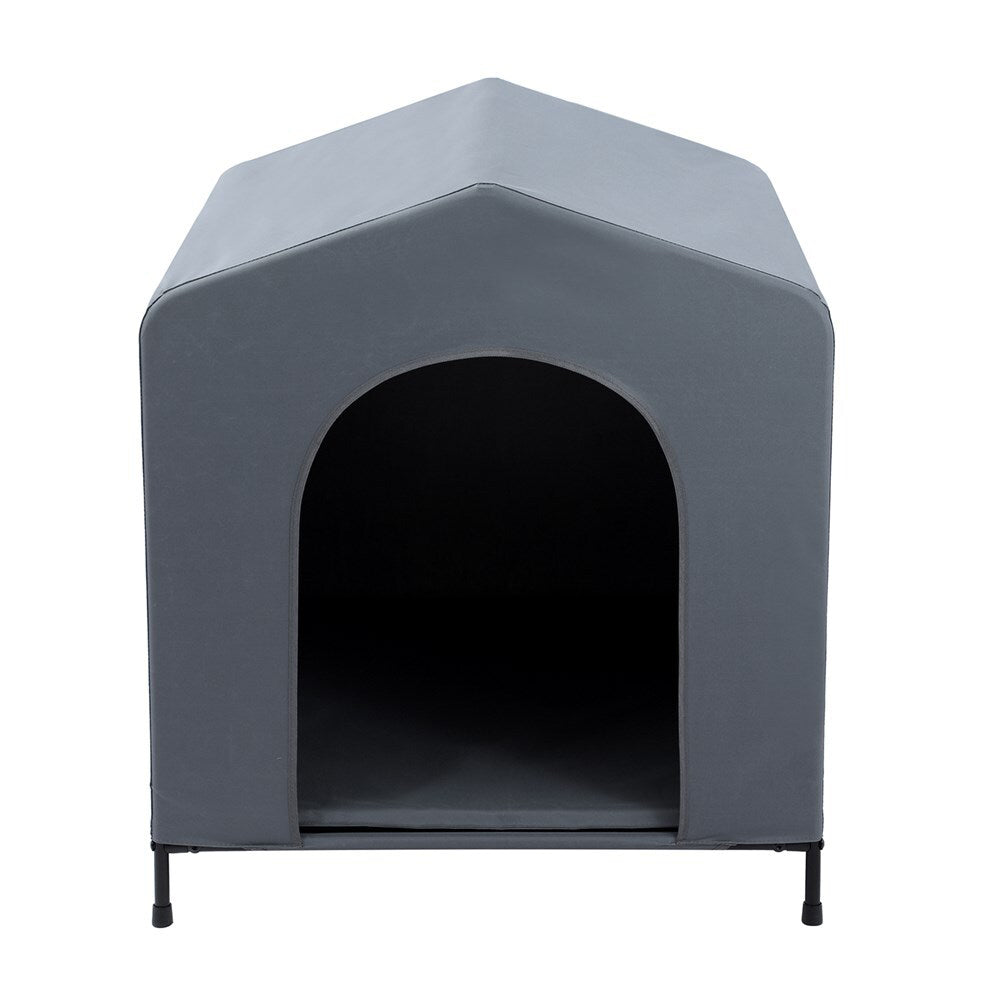 37529-paws-claws-102x93cm-elevated-pet-house-w-cushion-large-grey