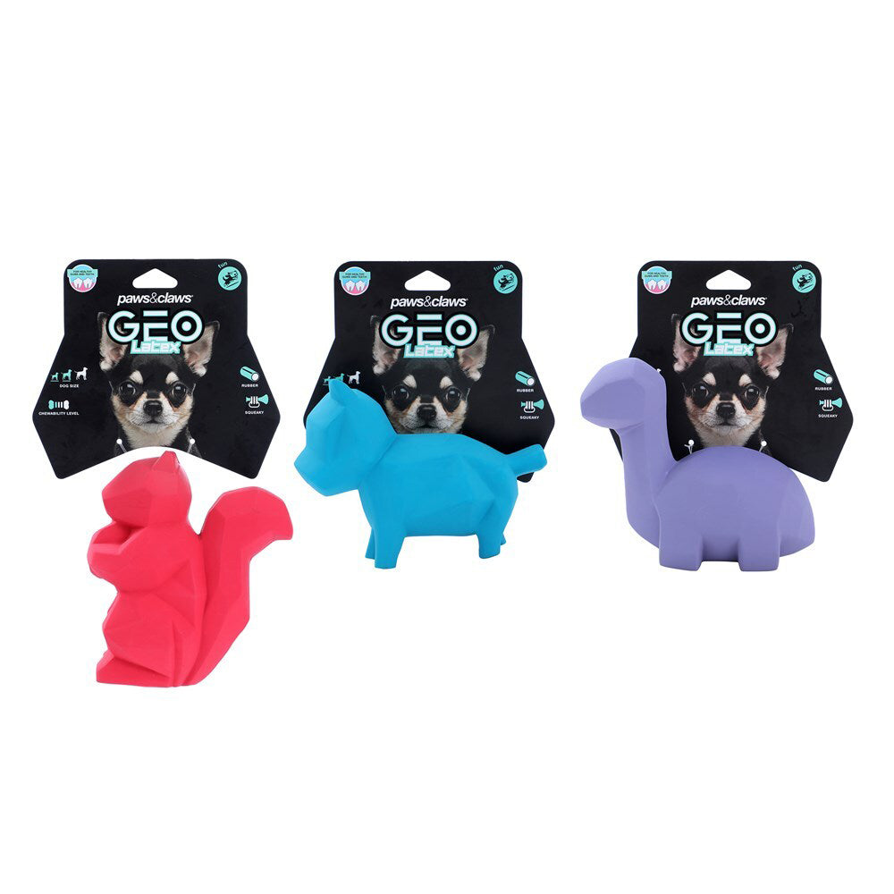 36379-paws-claws-geo-latex-squeaky-animal-teether-toy-set-assorted