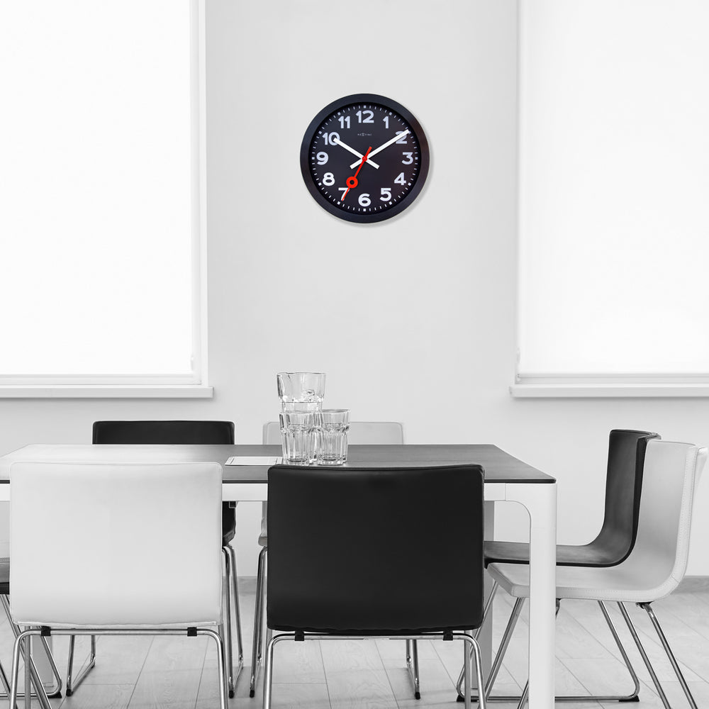 573544arzw-nextime-35cm-station-all-wall-clock-hanging-home-decor-round-black