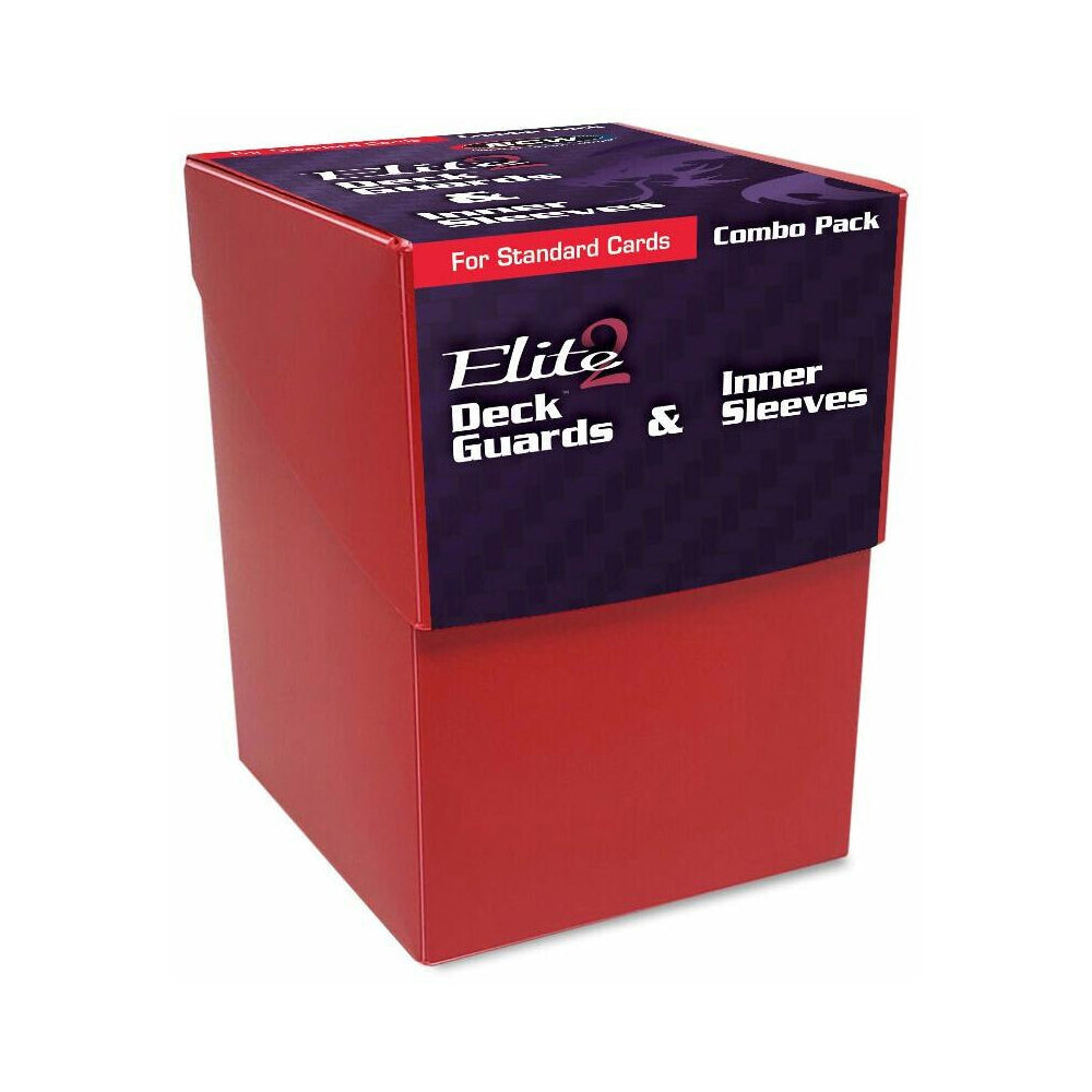 BCW Deck Case Box/Protectors/Standard Elite2 Inner Sleeves Glossy Red