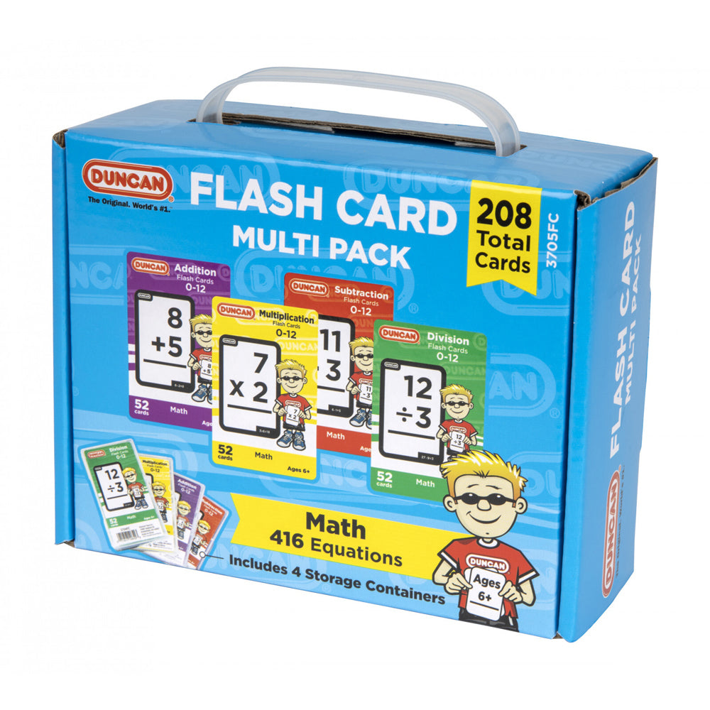 208pc Duncan Math Flash Cards Multi Pack Set Kids 6y+
