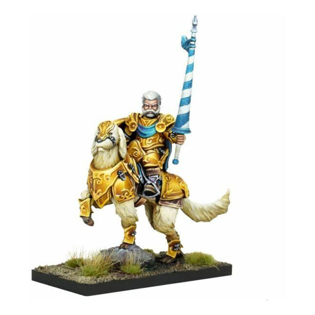 107792-mantic-games-kings-of-war-halfing-muster-captain-on-aralez-miniature-toy