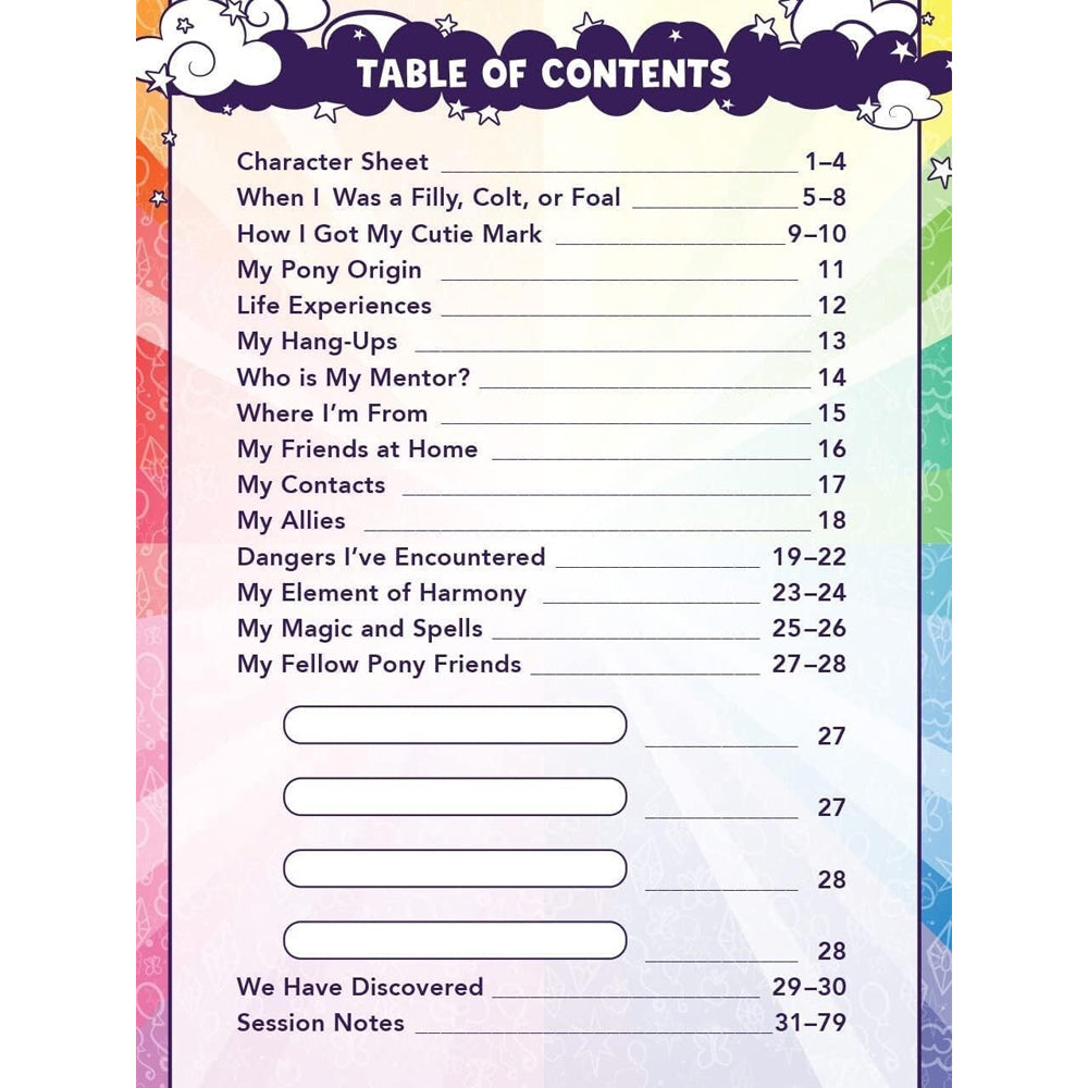 Renegade Game My Little Pony RPG Character Journal 14y+