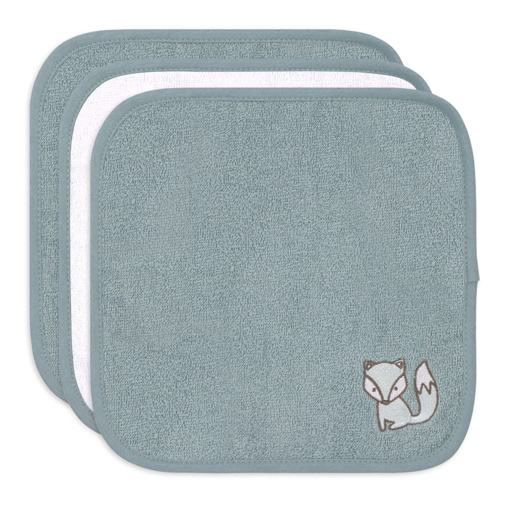 31018wc3-3pc-little-haven-cotton-hooded-washers-woodland-25-5cm