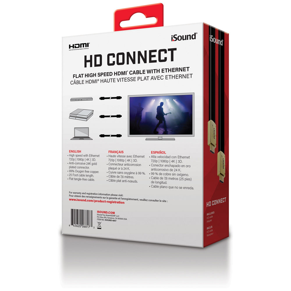 83687-isound-hd-connect-hdmi-cable-male-w-ethernet-25ft-connector-black-gold