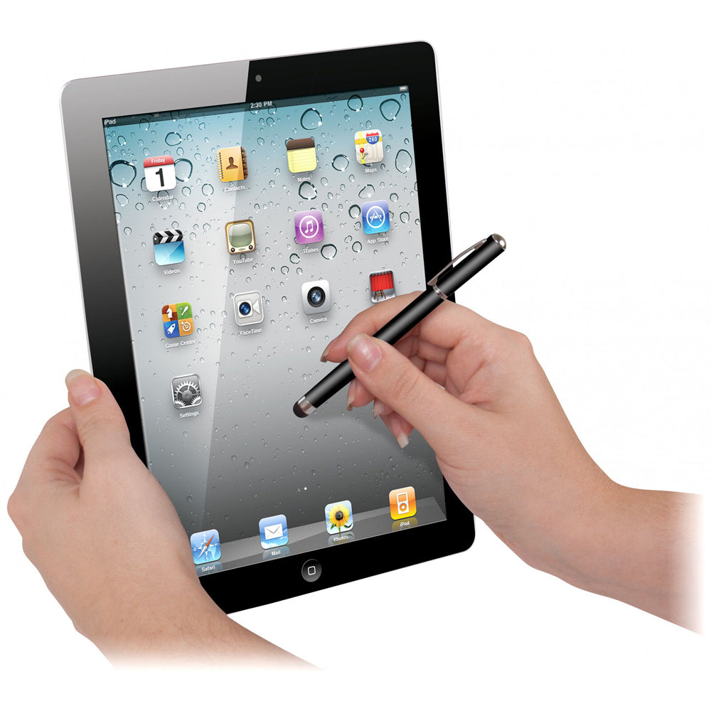83754-2pc-isound-2in1-touchscreen-elite-stylus-ballpoint-pen-for-ipad-black-white