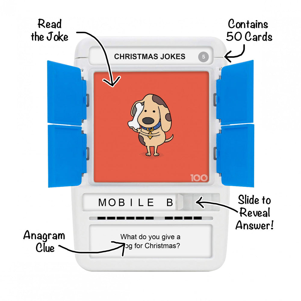 Poptacular 100 Pics Quizz Christmas Jokes Flash Card Game Set 6y+